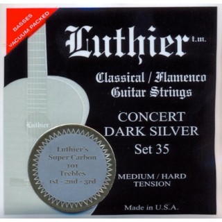 27927 Luthier Concert Dark Silver SET 35 Súper Carbón Guitarra Clásica Tensión Media/Fuerte 