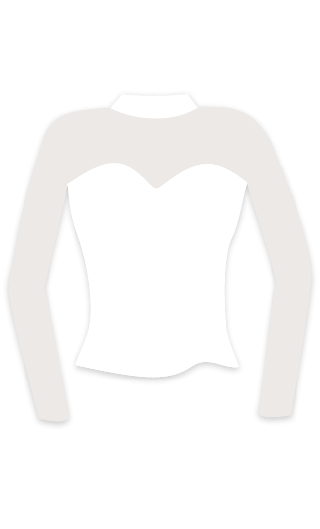 Cuerpo cuello alto manga larga en blonda E4737