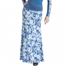 Flamenco basic printed lycra petroil blue skirt without insets EF271