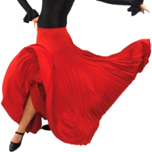 Falda flamenca para ensayo con 8 godes y amplio vuelo EF105