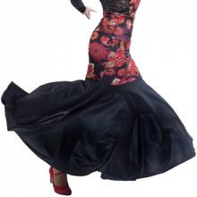 Flamenco skirt with yoke very fitted in diagonal EF252