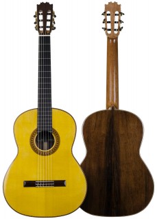 24966 1A Antonio de Toledo Guitarra Flamenca Negra Palo Santo de Madagascar 