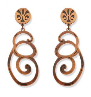 Pendientes espiral Cobre