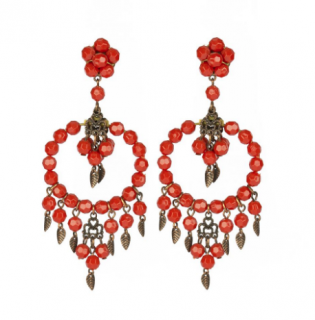 Pendientes de flamenca bolas 53871