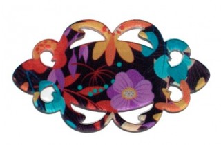 Broche calado estampado