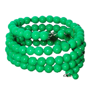 067169 Pulsera  flamenca de bolas en espiral de tres vueltas y media