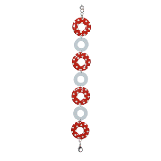48719 Pulsera de aros esmaltados de distinto tamaño