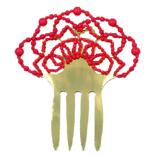 48826 Peineta metal bolas