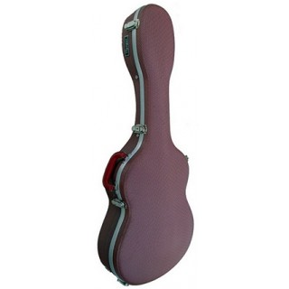 33297 C230.015R Estuche de guitarra Cibeles de ABS Color Rojo Cuadritos Rojo/Gris