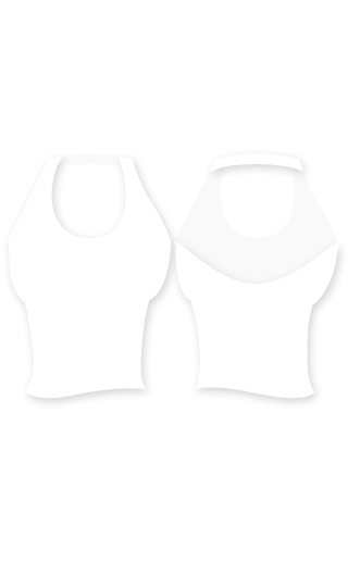E4549 Camiseta atada al cuello ajustada y de escote redondo E4549 Camiseta atada al cuello ajustada y de escote redondo