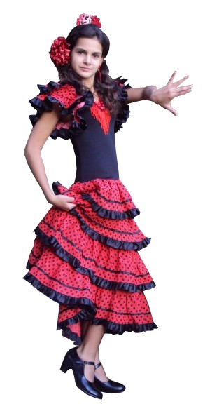 El Flamenco Vive, Vestido de sevillanas para niña - Español