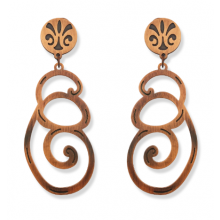 Pendientes para flamenco de metal con decoración espiral