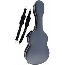 25837 C230.015G Cibeles Estuche ABS Carbono para guitarra flamenca y clásica de cuadritos color Gris/Negro