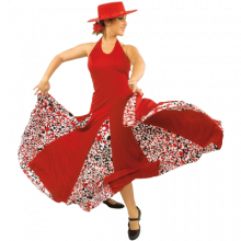 El Flamenco Vive  Falda flamenca para baile con mucho vuelo y