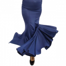 Falda flamenca de ensayo con trincha y mucho vuelo para baile flamenco EF126