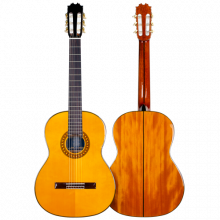 32298 ATF-17BA Antonio de Toledo Guitarra Flamenca Blanca de Cipres. Acabado brillo color miel "Ambar" con EQ DOUBLE OS1