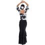Falda negra ajustada 2 volantes grandes EF346