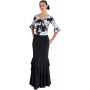 Falda negra ajustada 2 volantes grandes EF346