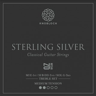 25791 Knobloch Sterling Silver QZ Nylon Treble Set Tensión Media
