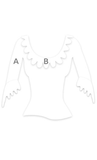 E4564 Camiseta mujer para baile flamenco con volante en cuello y mangas E4564 Camiseta mujer para baile flamenco con volante en cuello y mangas