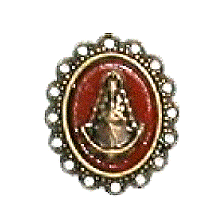 Broche Virgen del Rocío con metal