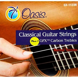 24997 Cuerdas Oasis Classical Guitar Strings Plus + GPX TM Full Set Tensión media