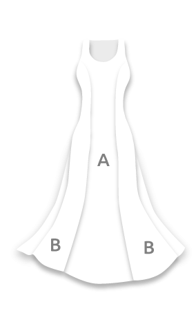 E3744 Vestido flamenca estampado escote redondeado con vuelo 3 capas