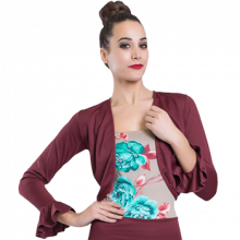 Chaqueta torera con volante en mangas E3969