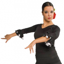 Cuerpo flamenco en pico con manga de 3/4 E4407
