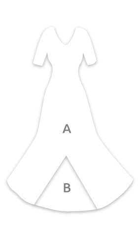 E4001 Vestido flamenca con escote con frunce y manga de 3/4 entalla a cadera y con godet trasero