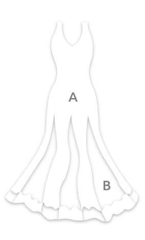E4079 Vestido flamenca con escote de pico y tirante ancho