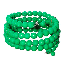 067169 Pulsera  flamenca de bolas en espiral de tres vueltas y media
