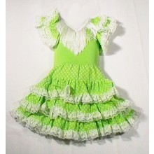 Vestido verde  flamenco para chicas