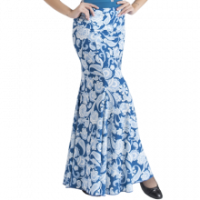 Falda estampada 4 palas ajustada medio muslo EF320