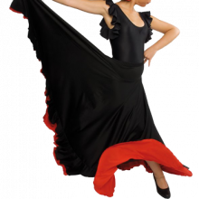 Falda flamenca con canesú y dos volantes EF014
