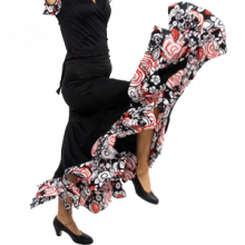 Falda flamenca de capa con dos volantes EF127