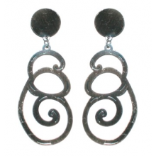 Pendientes para flamenco de metal con decoración espiral