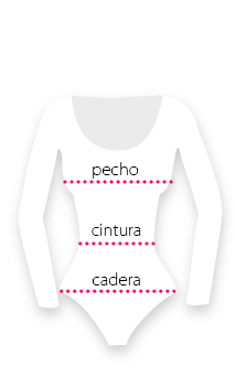 medidas para bodys y maillots mujer